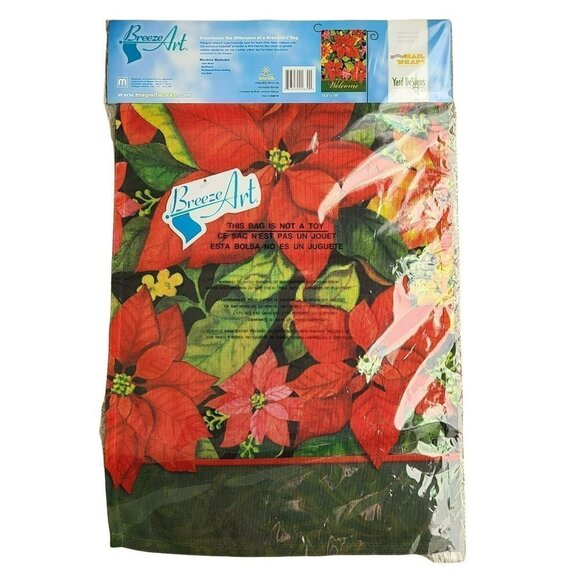 Breeze Art Fall and Christmas Flags 12 x 18 Winget Decor Garden Set of 2 New - Picture 4 of 9